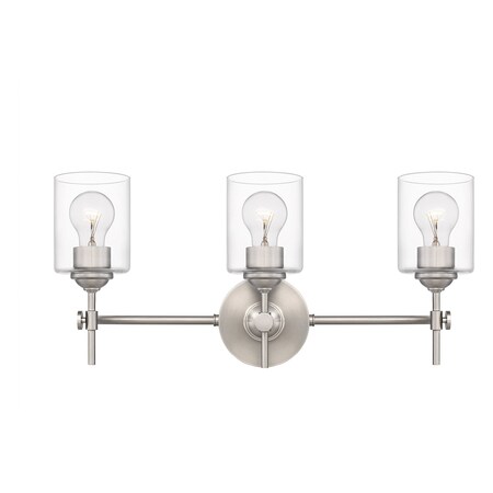 Quoizel Aria 3-Light Brushed Nickel Vanity Light ARI8622BN